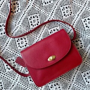Rare Vintage Coach Madison Spence Bag 4400 Cherry Red Color